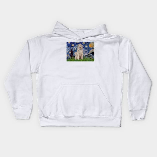 Italian Spinone in Adapted Starry Night (by Van Gogh) Kids Hoodie by Dogs Galore and More